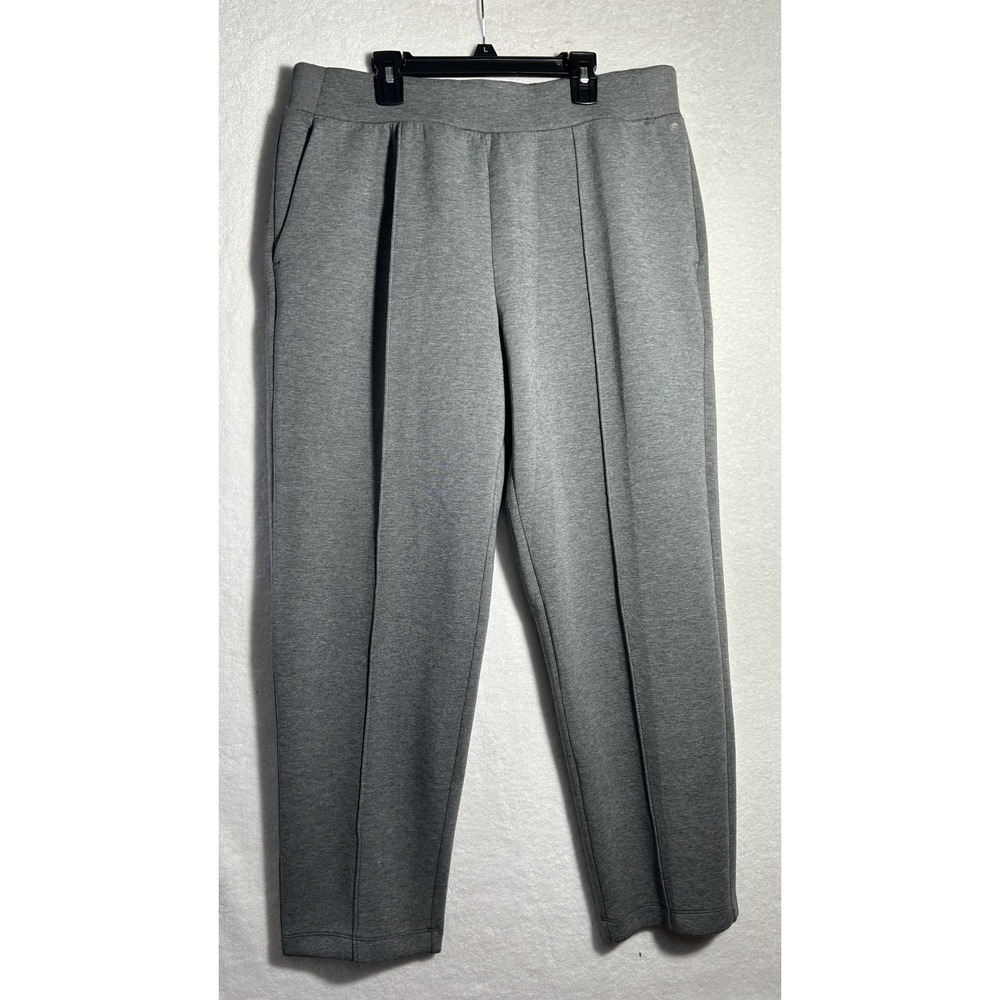 Calia Womens Size L Gray Soft Scuba Tapered Mid Rise Pants